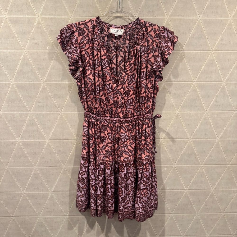 OMIKA Mini Dress Womens Size S Pink Floral